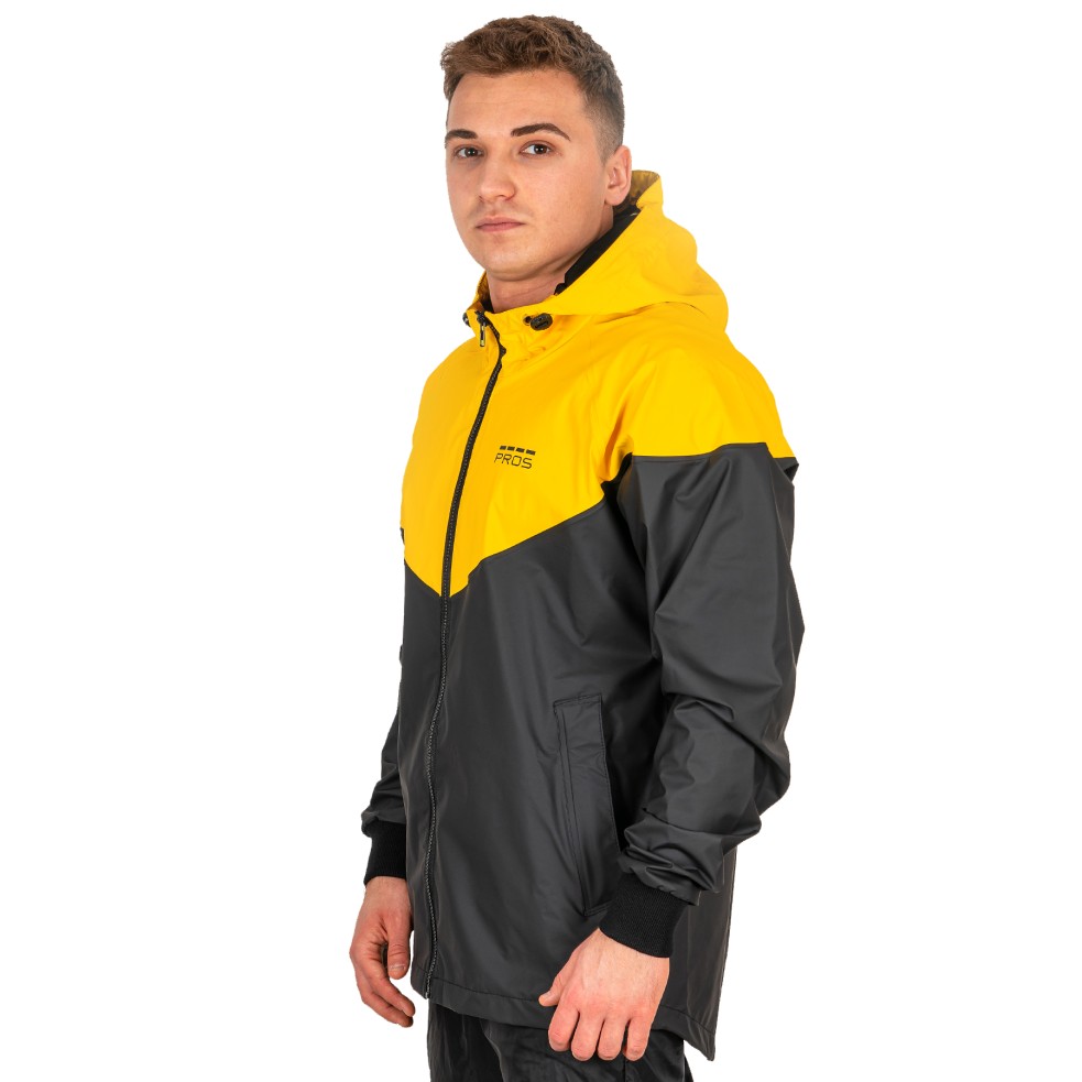 SPORTPROS Waterproof sports jacket, model 724. Two-tone sports jacket provide effective protection against moisture and wind.