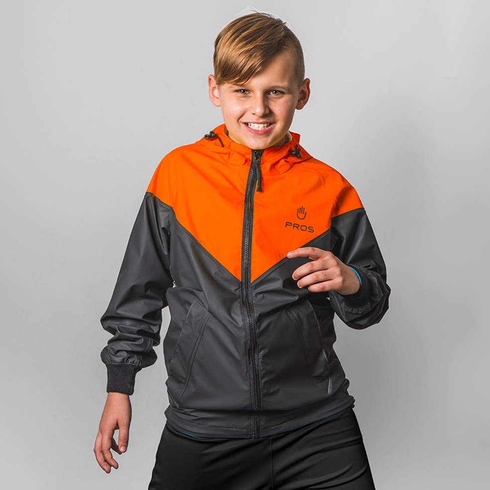 PROS Waterproof sports jacket, model 714. Two-tone sports jacket provide effective protection against moisture and wind