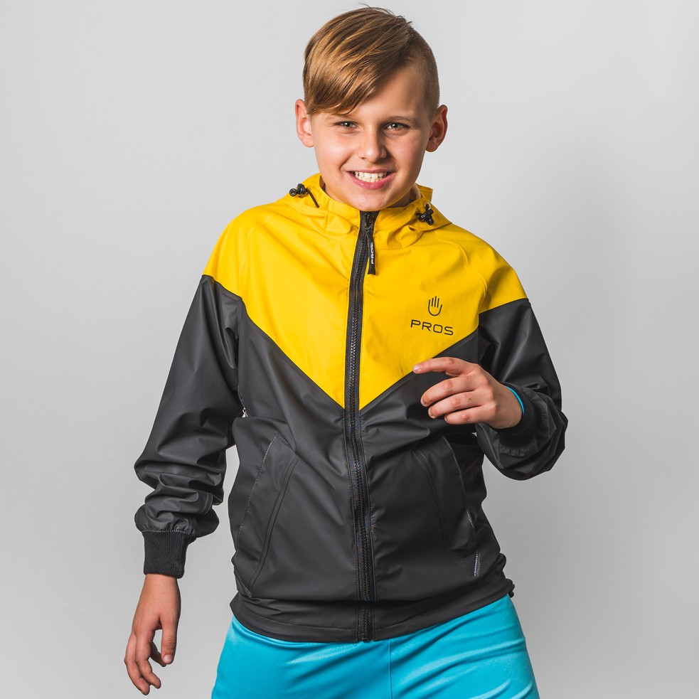 PROS Waterproof sports jacket, model 714. Two-tone sports jacket provide effective protection against moisture and wind.