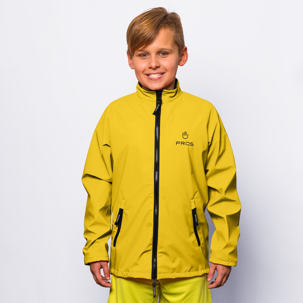 PROS Waterproof sports jacket for boys, model 713. Jacket designed specifically for sporting activities.
