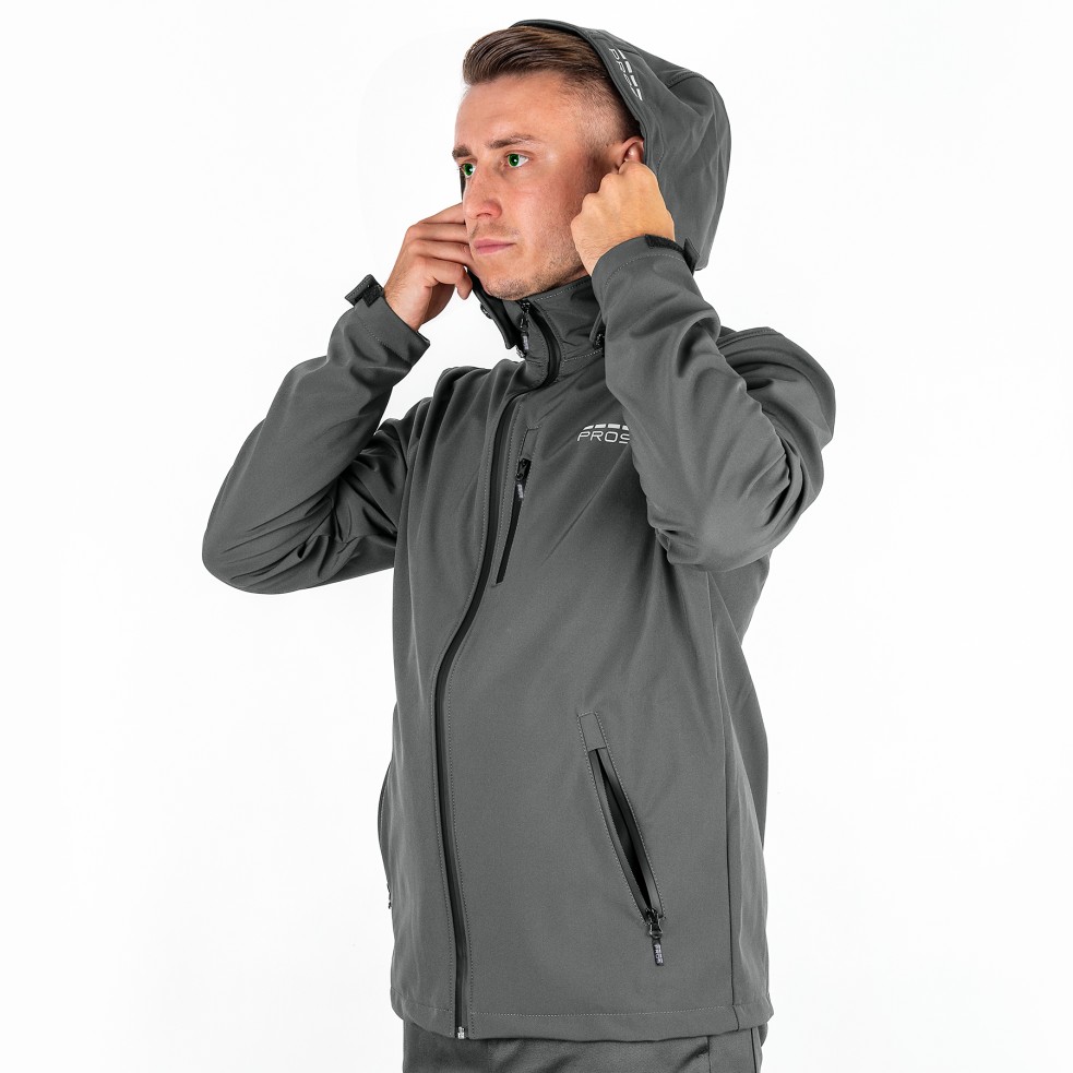 PROS SPORT men's softshell jacket, size 729. Perfectly protects against wind and rain. High vapor permeability parameters.